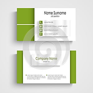 Modern green light business card template