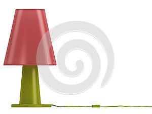 Modern green and pink lamp