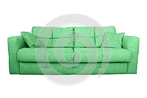 Modern green sofa or couch furniture