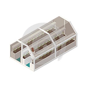 Modern Greenhouse Building Composition