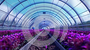 The modern greenhouse interior.AI generated image