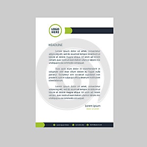 Modern greenlight letterhead template design