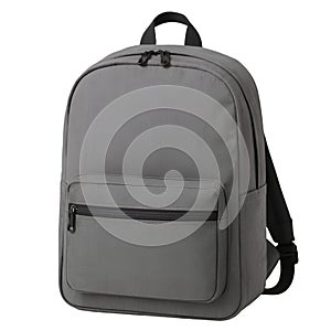 Modern Grey Backpack with Front Zipper Pocket