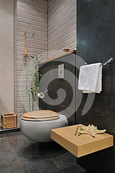 Modern grey bathroom