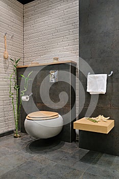 Modern grey bathroom