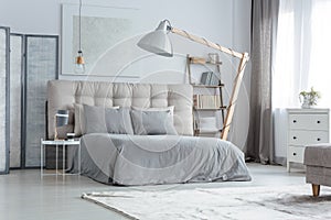 Modern grey bedroom photo