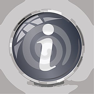 Modern Grey Information Symbol Illustration