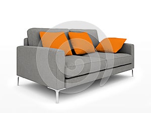 Modern grey sofa photo