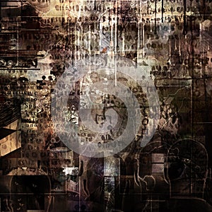 Modern grunge composition