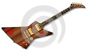 Modern Grunge Isolated Electric Guitar