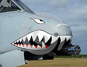 Modern gunship airplane photo