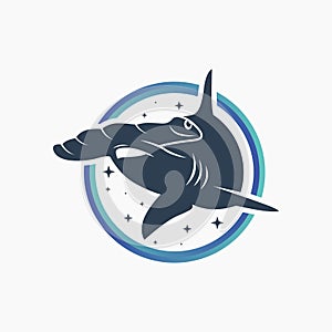 Modern Hammerhead Shark Logo