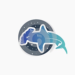 Modern Hammerhead Shark Logo