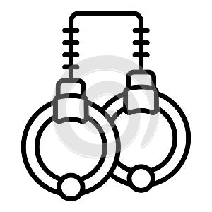 Modern handcuff icon outline vector. Hand jail