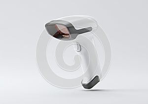 Modern Handheld Barcode Scanner on White Background