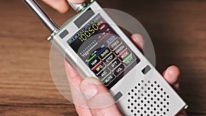 Modern Handy Radio With Digital LCD Searching Frequency of Radio Stations