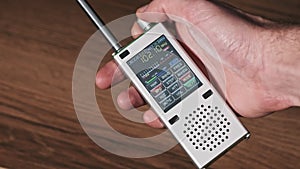 Modern Handy Radio With Digital LCD Searching Frequency of Radio Stations
