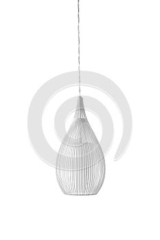 Modern hanging lamp, isolated on white. Idea for interior