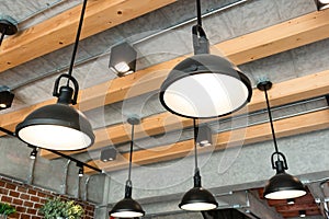 Modern hanging lamp style in room