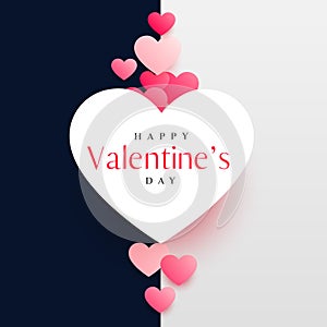 Modern happy valentine`s day greeting card design template