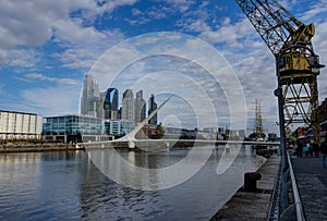 Modern Harbour Puerto Madero district in Buenos Aires Argentina