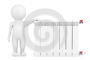 Modern Heating Radiator with 3d Person