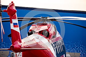 Modern helicopter close up