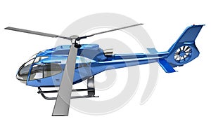 Modern helicopter isolated