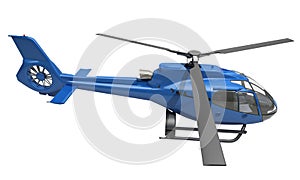 Modern helicopter isolated