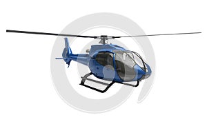 Modern helicopter isolated