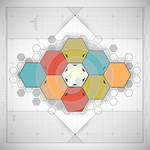 Modern Hexagon background