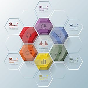 Modern Hexagon Business Infographic