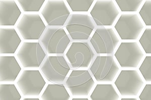 Modern hexagon shelves background