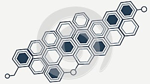 Modern Hexagonal Chain Link Pattern Design, vector design Generative AI
