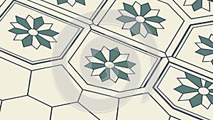 Modern Hexagonal Geometric Pattern: Interlocking Tiles Design, vector design Generative AI