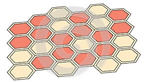 Modern Hexagonal Geometric Tile Pattern, vector design Generative AI