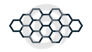 Modern Hexagonal Grid Pattern - Abstract Geometric Design, vector design Generative AI
