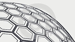 Modern Hexagonal Grid Pattern, Abstract Geometric Mesh Vector, vector design Generative AI