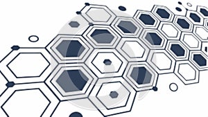 A Modern Hexagonal Grid in Perspective for Tech Backgrounds, vector design Generative AI