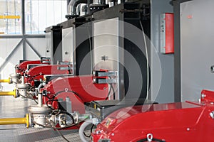 Modern hi-tech gas boiler-house