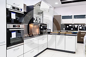 Modern hi-tek kitchen, clean interior design