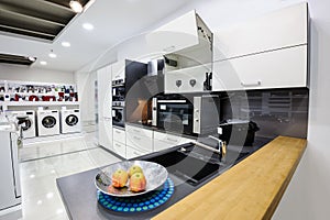 Modern hi-tek kitchen, clean interior design