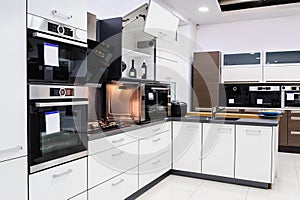 Modern hi-tek kitchen, clean interior design