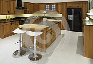 Modern high end luxury kitchen photo