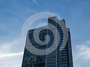 Modern high rise building at dusk