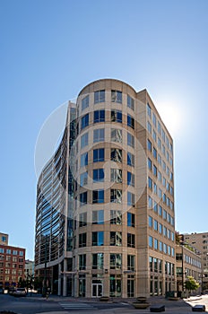 Modern high-rise buildings in Downtown Denver