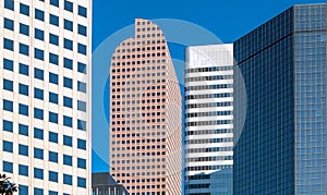 Modern high-rise buildings in Downtown Denver