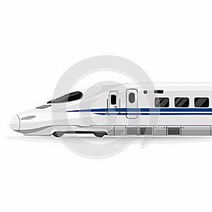Modern High-Speed Bullet Train Vector Illustration