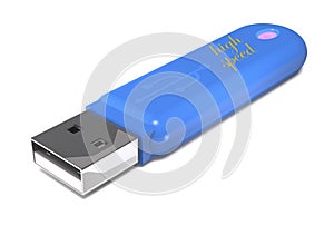 Modern high speed flash drive 3d illustration.