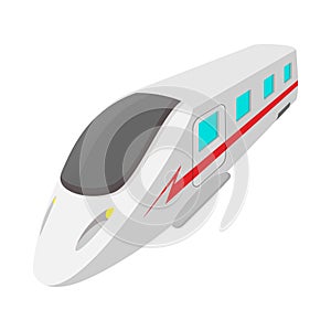 Modern high speed passenger commuter train icon